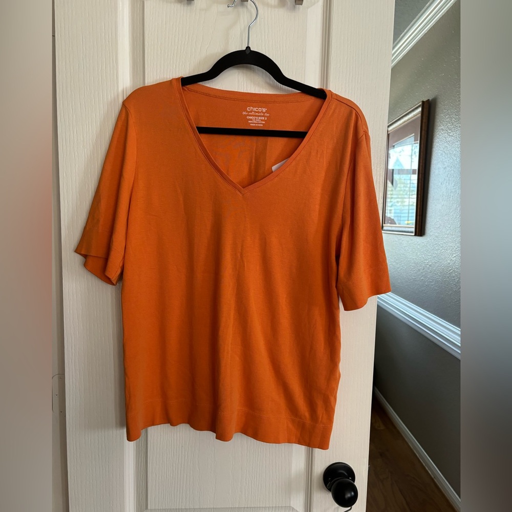 Chicos size 2 the ultimate tee. V-neck‎ size large.
